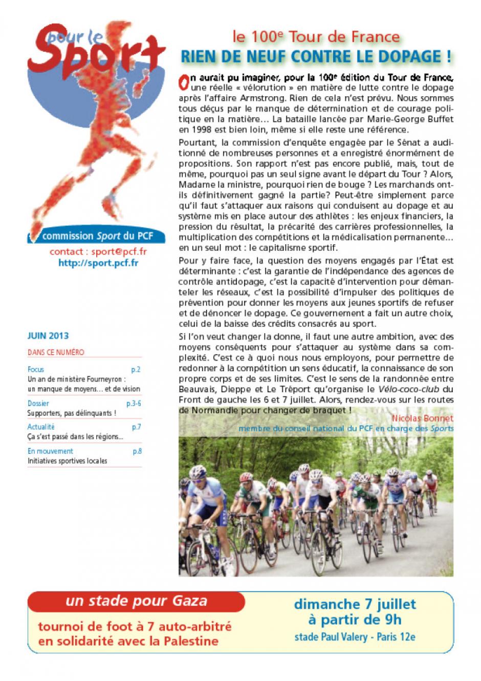 pour le Sport - Juin 2013